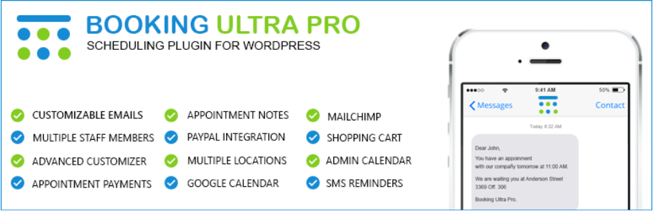 Booking Ultra Pro, WordPress Booking Plugins