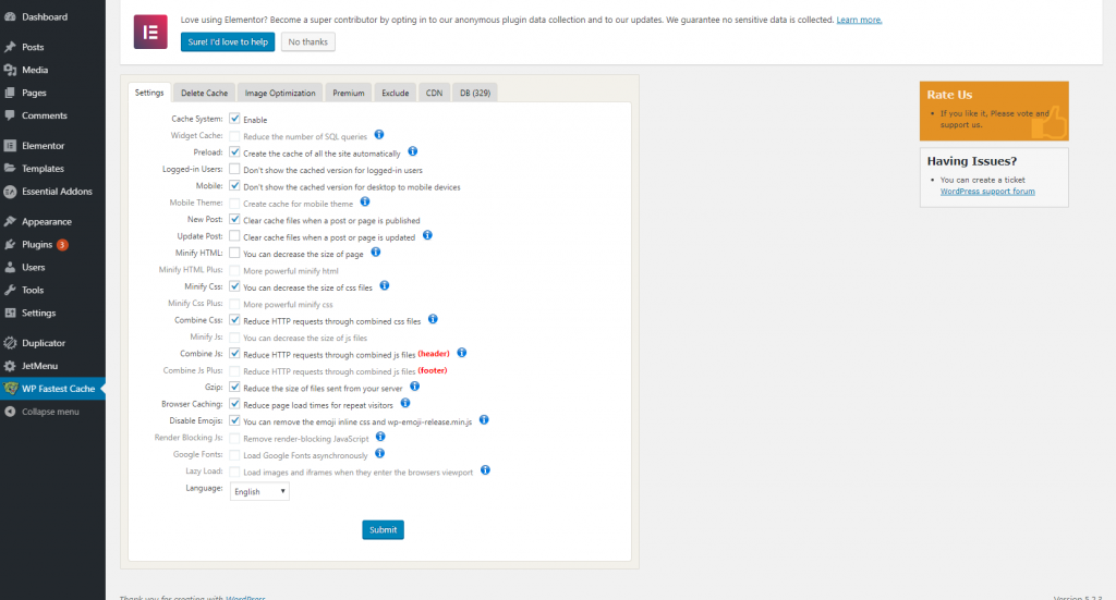 WP  Fastest Cache, WordPress Speed Optimization