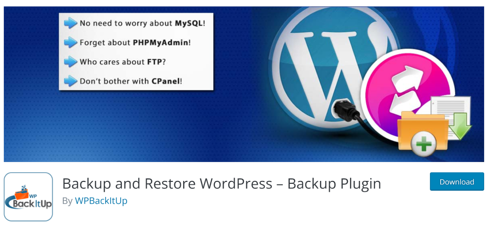 Backup and Restore WordPress - Backup Plugin