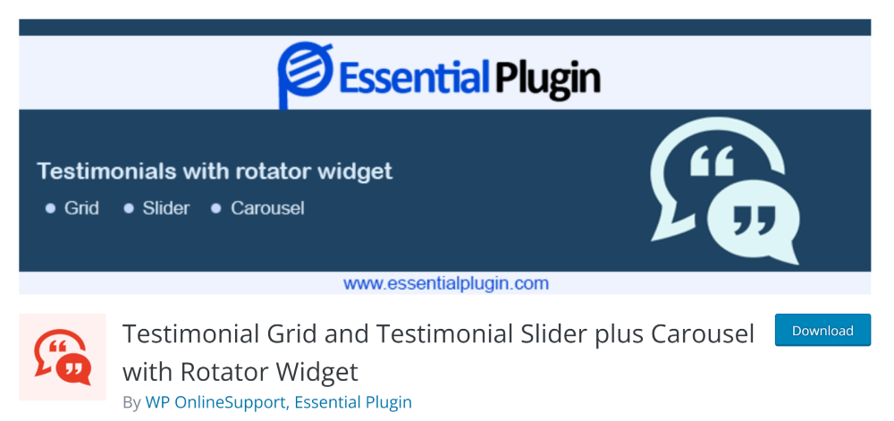 WP Testimonial with Rotator Widget