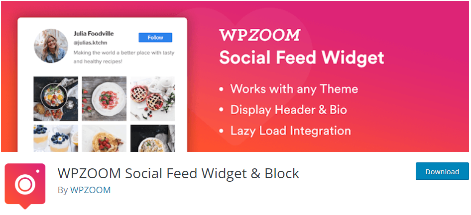 WPZOOM Social Feed Widget & Block