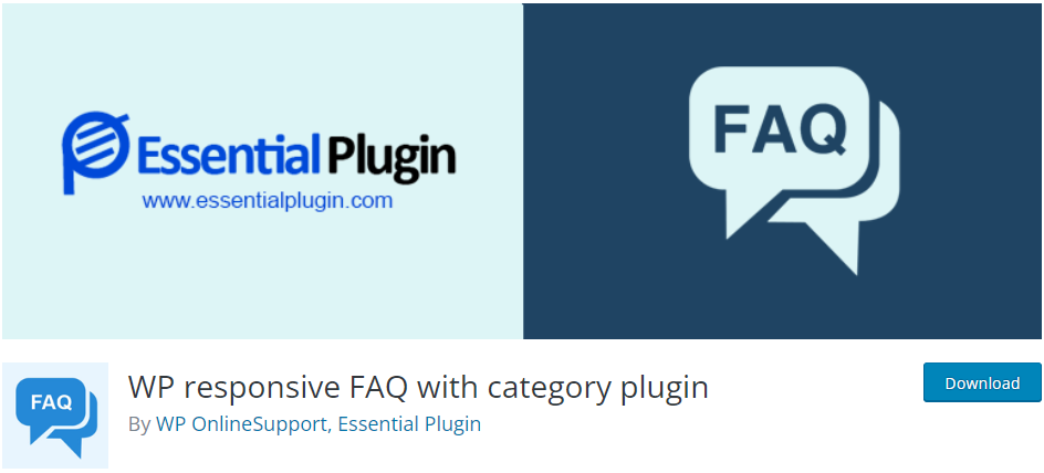 WP responsive FAQ with category