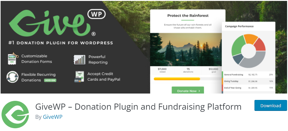 givewp Donation Plugin for WordPress