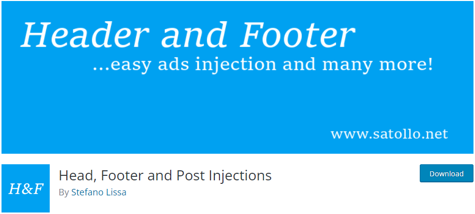 Header, Footer and Post Injections