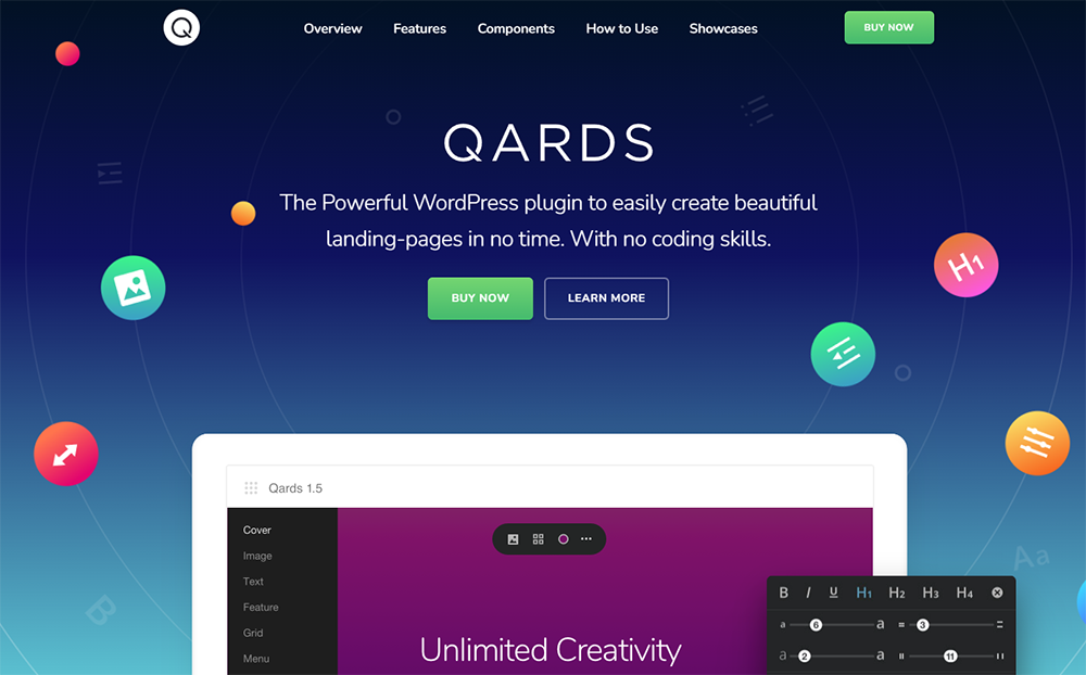 qards Best WordPress Landing Page Plugin