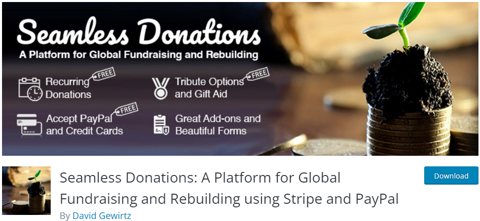 seamless donations Donation Plugin for WordPress