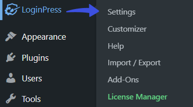 LoginPress > Settings