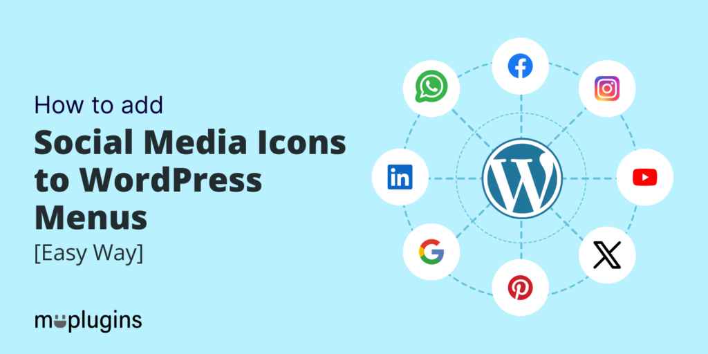 add social media icons to WordPress